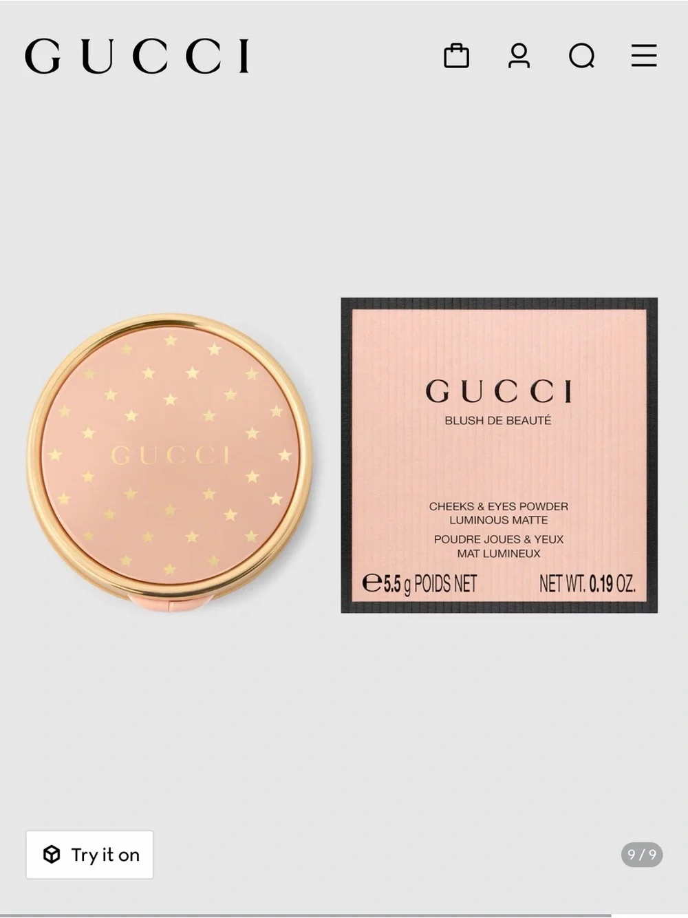 Gucci Cream Blush Compact — Rose Dust